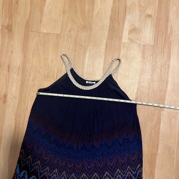 Pinky Halter Tank Navy Base with Gold Rope Straps & Chevron of Red Teal Purple - Picture 6 of 12